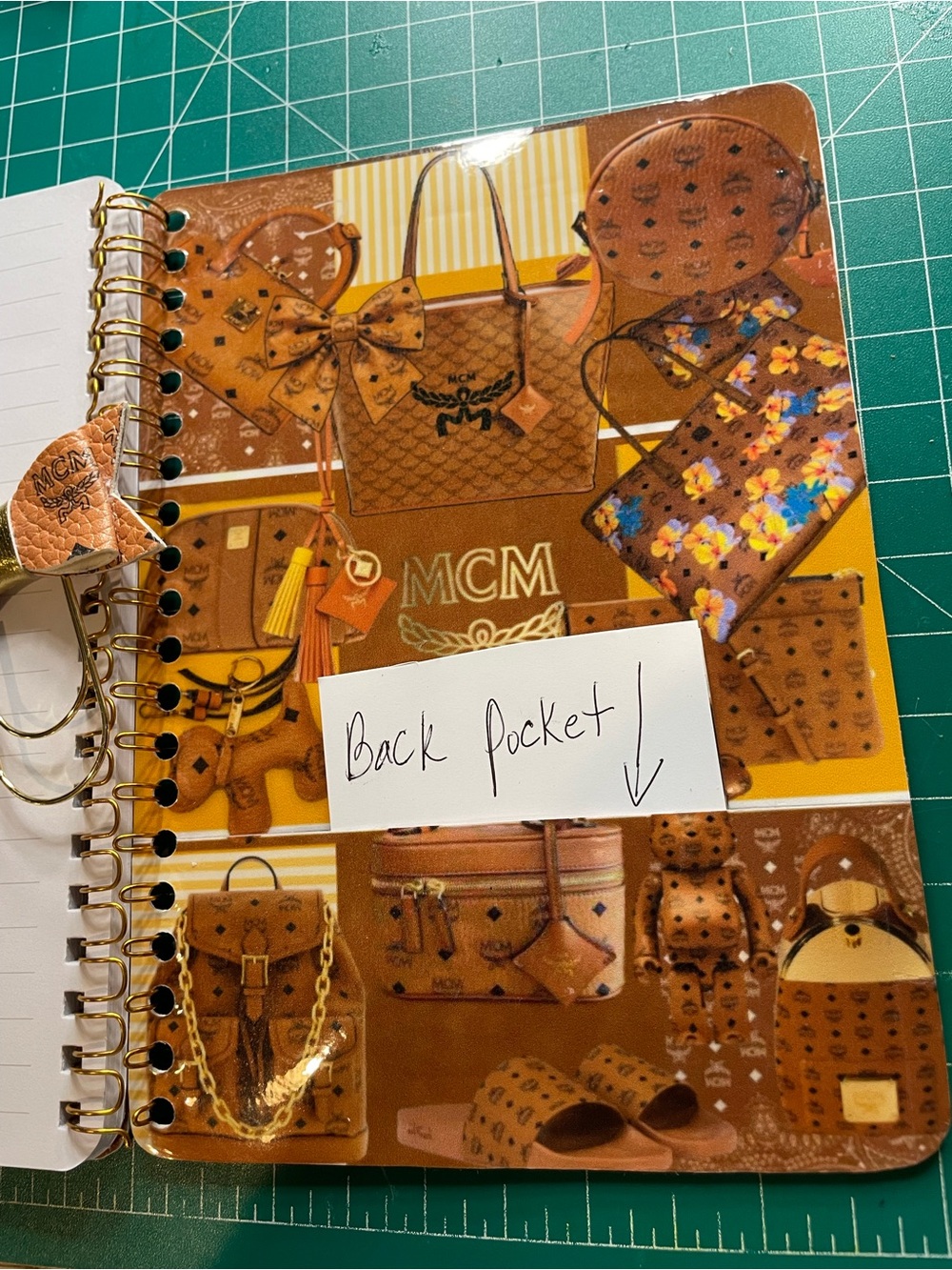 Orange/Brown Handmade 5X7 Notebook (gold pen not included)) - Picture 8 of 9